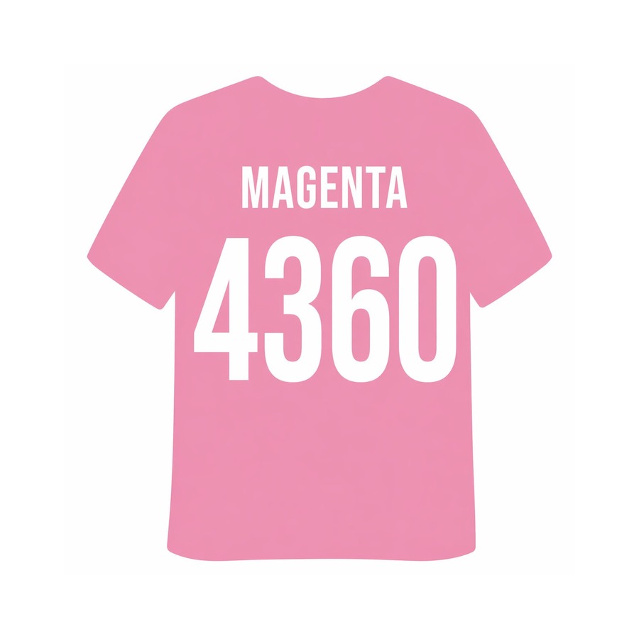Термоплівка 4360 MAGENTA Poli-Flex Perform — мокап футболки
