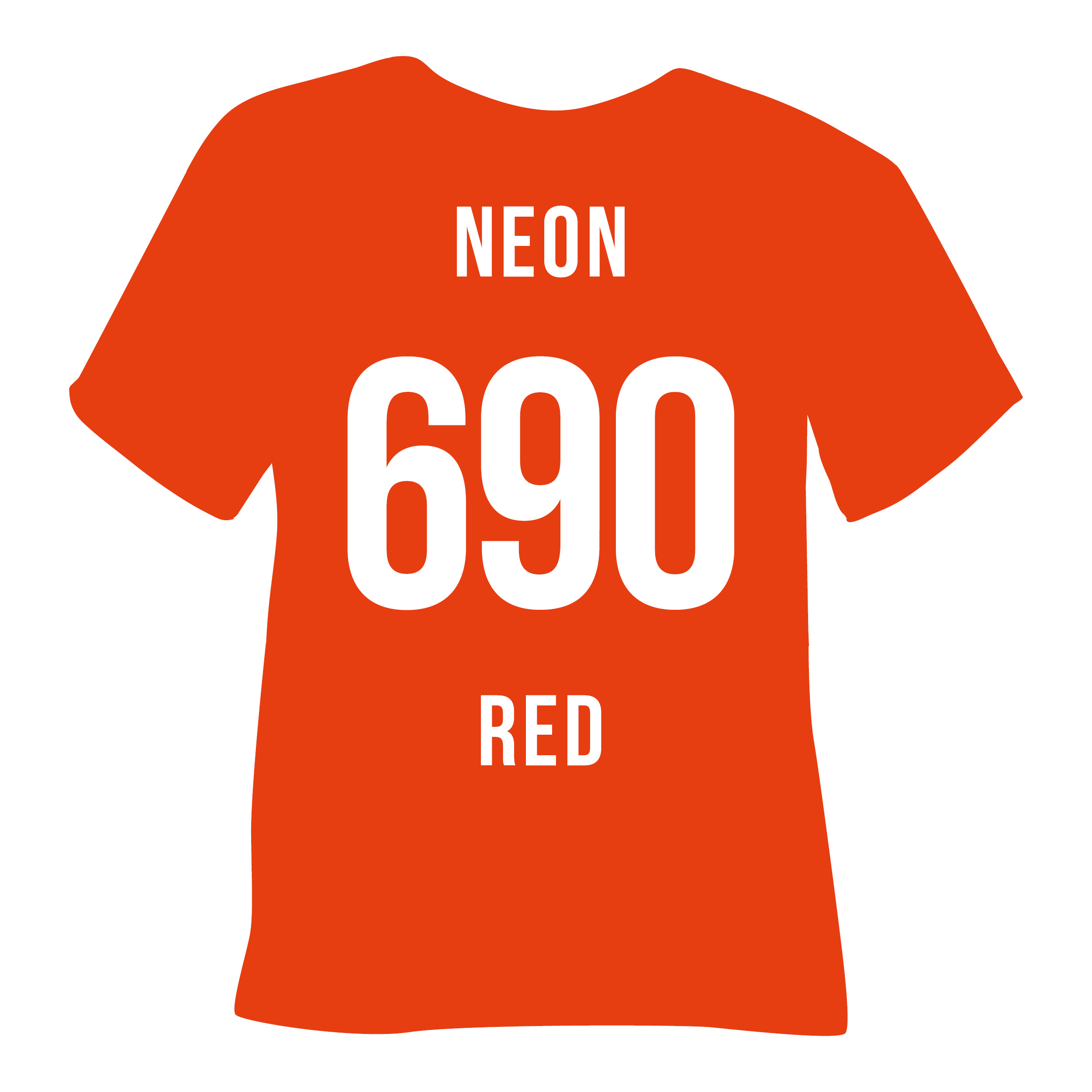 Poli-Flex Premium 690 NEON RED — матова термоплівка POLI-TAPE