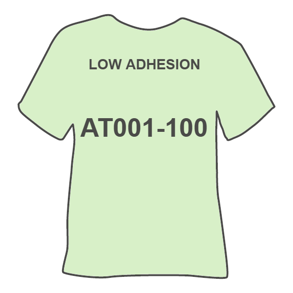 AT001-100 low adhesion — монтажна плівка для перенесення термоплівки на тканину